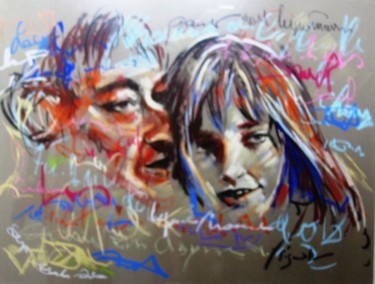 Painting titled "Serge Gainsbourg-Ja…" by Yannick Sigwalt, Original Artwork, Pastel