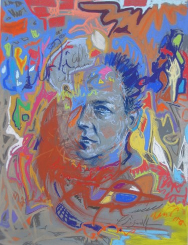 Painting titled "Simone de Beauvoir" by Yannick Sigwalt, Original Artwork, Pastel