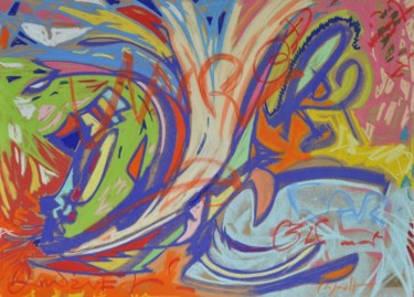 Peinture intitulée "Erosion" par Yannick Sigwalt, Œuvre d'art originale, Pastel