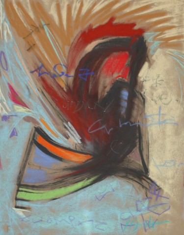 Painting titled "Pegase" by Yannick Sigwalt, Original Artwork, Pastel