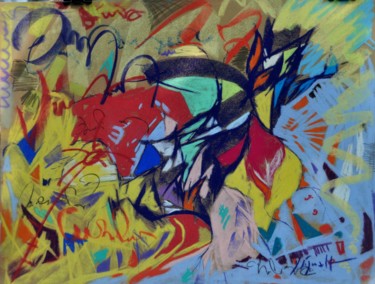 Painting titled "zen" by Yannick Sigwalt, Original Artwork, Pastel