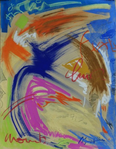 Painting titled "mouv" by Yannick Sigwalt, Original Artwork, Pastel