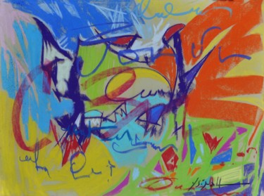 Painting titled "Sqwal" by Yannick Sigwalt, Original Artwork, Pastel