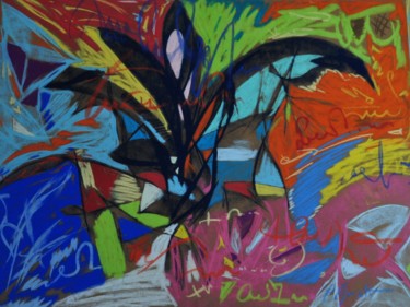 Painting titled "ailes" by Yannick Sigwalt, Original Artwork, Pastel