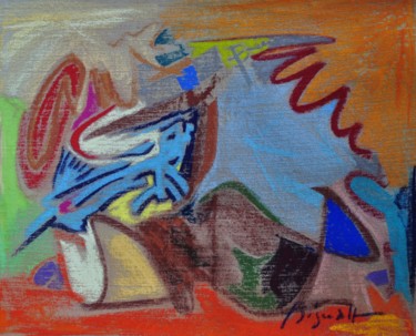 Painting titled "Lin à l'autre" by Yannick Sigwalt, Original Artwork, Pastel