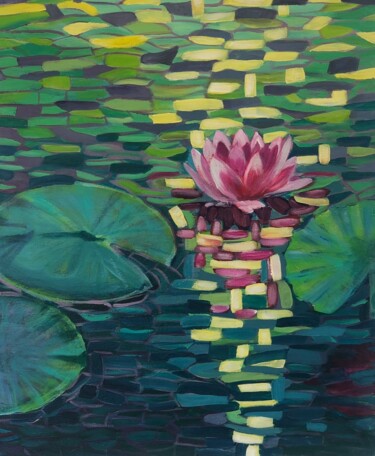 Картина под названием "Reflection" - Siham Itani, Подлинное произведение искусства, Акрил Установлен на Деревянная рама для…