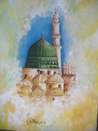 Peinture intitulée "al qoubba" par Siham Lemjaafar, Œuvre d'art originale, Acrylique