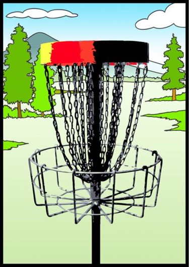 Digital Arts titled "Disc Golf Basket" by Mr T Silappathikaram, Original Artwork