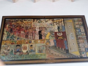 Pintura intitulada "HISTORIA RECIENTE-V…" por Victor Garcia, Obras de arte originais, Óleo