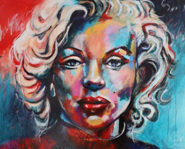 Painting titled "Marilyn Monroe" by Silke Von Clarmann, Original Artwork, Acrylic