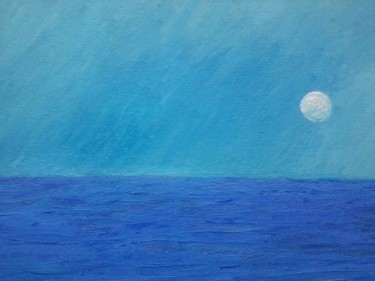 Painting titled "Mar y cielo" by Silo, Original Artwork, Oil