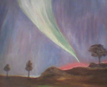 Pintura titulada "Aurora boreal" por Silo, Obra de arte original, Otro