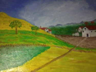 Painting titled "Casa de canpo" by Silo, Original Artwork, Oil