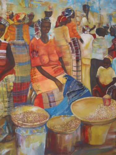 Pintura intitulada "vendedeiras-em-pemb…" por Sdunduro, Obras de arte originais