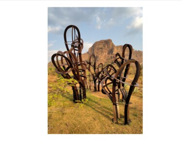 Sculpture titled "Universum Cacti" by Silva Lombardo, Original Artwork, Metals