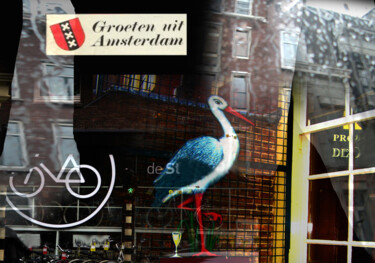 Digitale Kunst mit dem Titel "AMSTERDAM" von Silva Nironi, Original-Kunstwerk, Digitale Collage