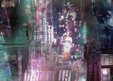 Digital Arts titled "CITY TRAFFIC" by Silva Nironi, Original Artwork, Manipulated Photography