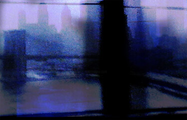Fotografia intitolato "BLUE NEW YORK SKYLI…" da Silva Nironi, Opera d'arte originale, Fotografia manipolata