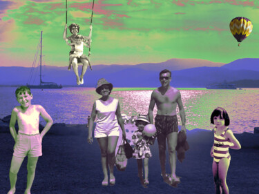 Digitale Kunst getiteld "SUMMER MEMORIES" door Silva Nironi, Origineel Kunstwerk, Digitale collage