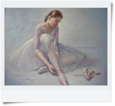 Pintura titulada "Bailarina" por Mario Silva, Obra de arte original