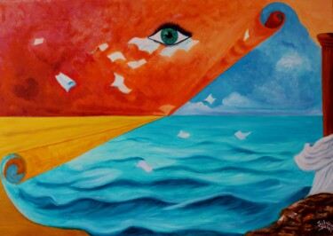 Pittura intitolato "Messaggi al vento" da Silvana Gatti, Opera d'arte originale, Olio
