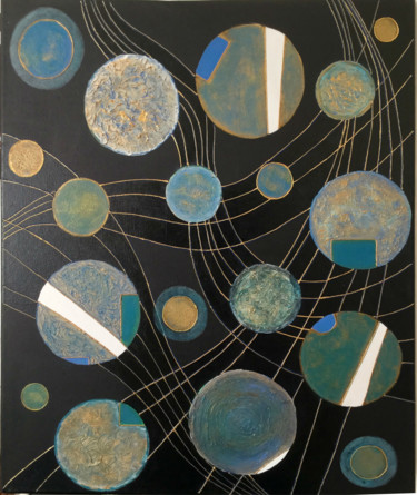 Peinture intitulée "The Web of Worlds I" par Silvana Klaric, Œuvre d'art originale, Acrylique
