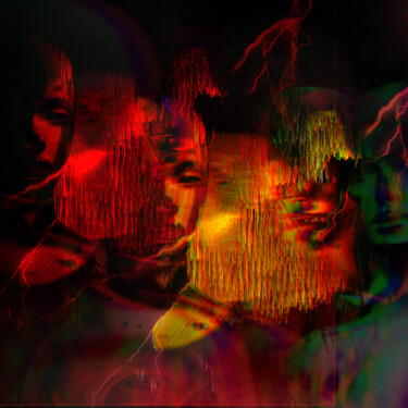 Digitale Kunst mit dem Titel "Gossip Inferno" von Silvana Klaric, Original-Kunstwerk, 2D digitale Arbeit