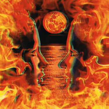 Arts numériques intitulée "Burning Self-Doubt" par Silvana Klaric, Œuvre d'art originale, Travail numérique 2D