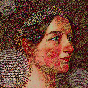 Digitale Kunst mit dem Titel "Ada Lovelace" von Silvana Klaric, Original-Kunstwerk, 2D digitale Arbeit