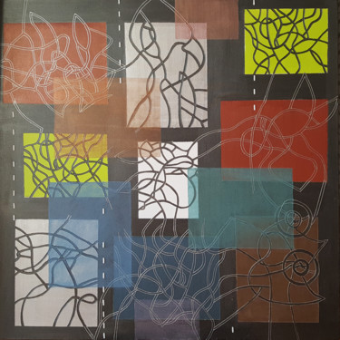 Painting titled "Connections V" by Silvana Klaric, Original Artwork, Acrylic