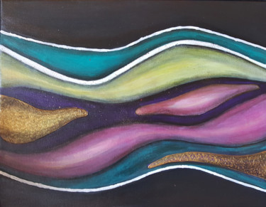 Universe Waves IV 26x16x1 in ©2016 by Silvana Klaric Boricic