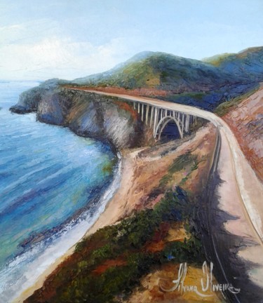 Peinture intitulée ""Califórnia"" par Silvana Oliveira, Œuvre d'art originale, Encre