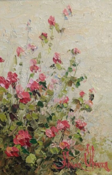 Pintura intitulada "A sutileza da flor" por Silvana Oliveira, Obras de arte originais, Óleo