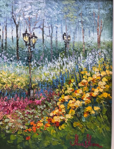 Pintura intitulada "A primavera chegou…" por Silvana Oliveira, Obras de arte originais, Óleo