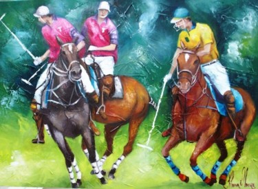 Painting titled "3004 - Campeonato d…" by Silvana Oliveira, Original Artwork, Oil