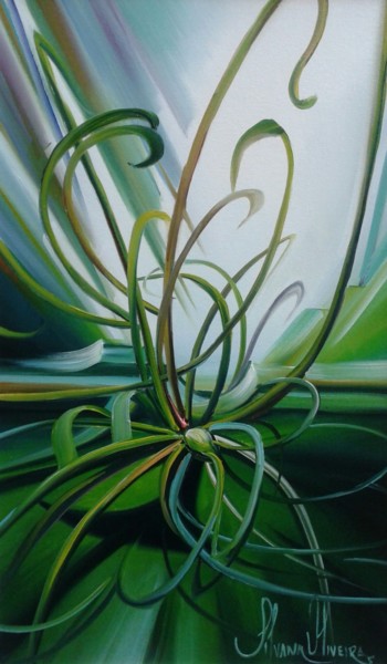 Painting titled "Tentáculos 5016" by Silvana Oliveira, Original Artwork, Oil