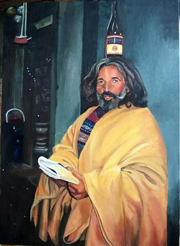 Painting titled "IL VINO" by Silvano Battimiello, Original Artwork