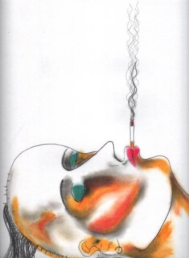 Drawing titled "Burn" by Angelo Magno, Original Artwork