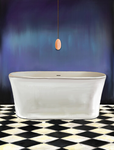 Цифровое искусство под названием "bath" - Silvia Baldi, Подлинное произведение искусства, Цифровая живопись
