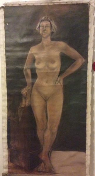 Painting titled "Studio di nudo dal…" by Silvia Battaglia, Original Artwork, Oil