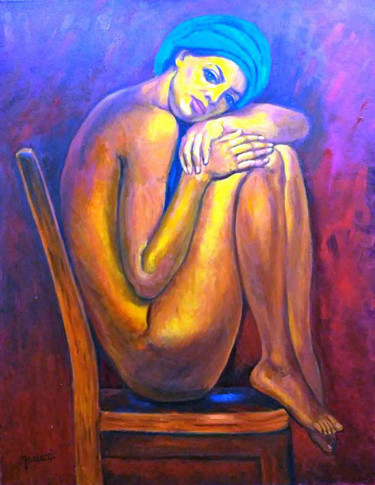 Painting titled "El descanso" by Silvia Beatriz Marcucci, Original Artwork, Oil