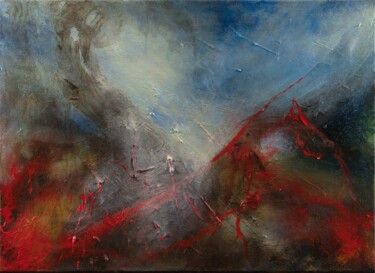 Painting titled "Unbound" by Silvia Cherni, Original Artwork, Oil Mounted on Wood Stretcher frame