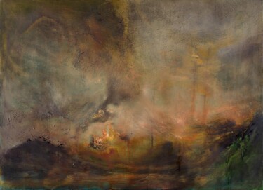 Peinture intitulée "When Winds Wept" par Silvia Cherni, Œuvre d'art originale, Huile Monté sur Châssis en bois