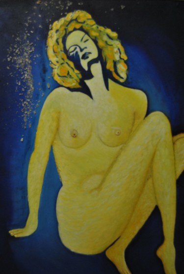 Pittura intitolato "Donna e Universo" da Silvia Guerra, Opera d'arte originale, Acrilico