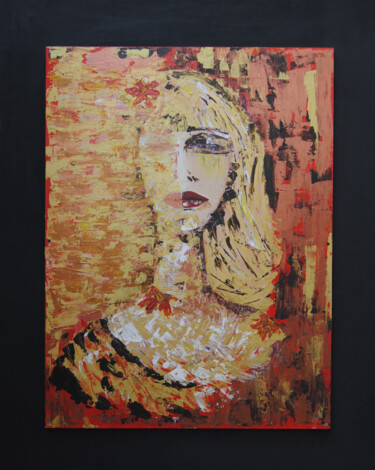 Pittura intitolato "La Bionda" da Silvia Guerra, Opera d'arte originale, Acrilico Montato su Pannello di legno