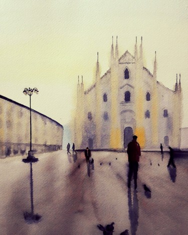 Painting titled "Milano" by Silvia D.R., Original Artwork