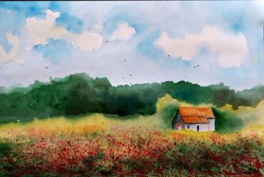 Painting titled "Home of past" by Silvia D.R., Original Artwork