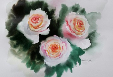 Pittura intitolato "Roses" da Silvia D.R., Opera d'arte originale