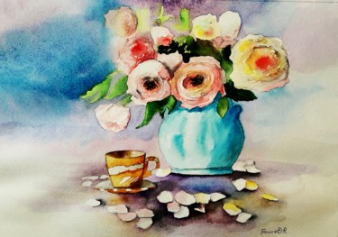 Pittura intitolato "Spring flowers" da Silvia D.R., Opera d'arte originale