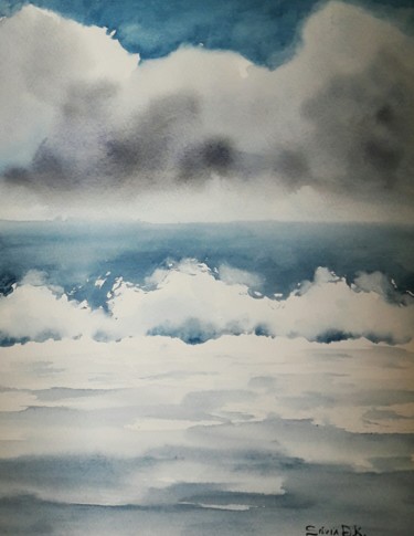 Pittura intitolato "Last wave" da Silvia D.R., Opera d'arte originale